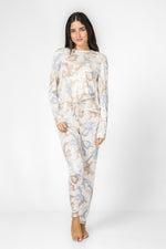 סט פיג'מה אינטרלוק דמבו בצבע NUDE