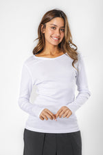 מארז שתי חולצות ארוכות לנשים עם צווארון וי