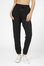 מכנסי פוטר ארוכים בצבע שחור