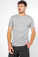 חולצה ללא תפר מנדפת זיעה ACTIVE אפור