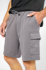 מכנס דגמח קצרים בצבע אפור