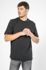 חולצה קצרה צאוורון עגול שחור