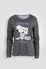 פיג'מת סנופי אינטרלוק לעונת מעבר