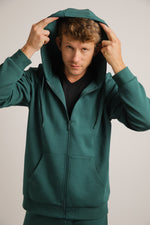 סווטשירט עם קפוצ'ון מבד אינטרלוק | קנת קול