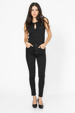 ג'ינס מותן רלקס בצבע שחור