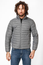 מעיל פוף בצבע אפור כהה-