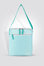 צידנית רכה 8 ליטר בצבע ורוד עם רוכסן טורקיז