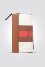 ארנק משולב חום עם אדום