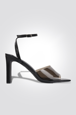 סנדל עקב 9.5 ס"מ בצבע שחור