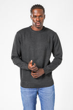 סריג ג'קארד בצבע אפור כהה