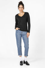 טישירט ארוכה עם מפתח וי | קנת קול