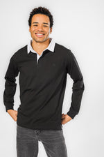 פולו ראגבי ארוך שחור