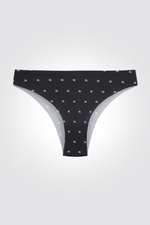 תחתון ברזילאי לייזר קאט מונוגרם בצבע שחור