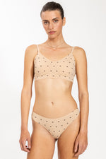 תחתון ברזילאי לייזר קאט מונוגרם בצבע ניוד