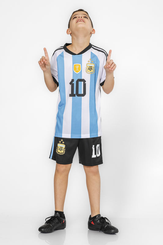 חליפת ילדים מדי ארגנטינה כדורגל מסי