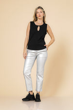 טופ כותנה פרימיום בצבע שחור