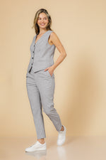 מכנסי סיגר אלגנטי בצבע אפור