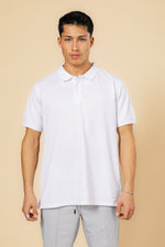 חולצה פולו פיקה בייסיק בצבע לבן