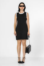 שמלת ג'רסי ללא שרוולים בצבע שחור