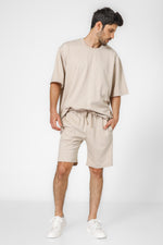 שורט פיקה לגברים בצבע בז'