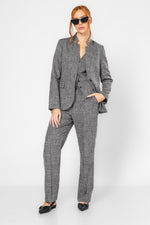 בלייזר משבצות בצבע אפור | קנת קול