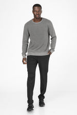 סריג וופל בצבע אפור שטוף