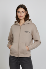 סווטשירט רוכסן ממותג לנשים | קנת קול