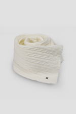 צעיף צמות לנשים בצבע קרם