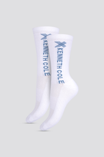 מארז 2 זוגות גרבי ספורט בצבע לבן/כחול