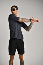 חולצת סימלס רגלן שרוול קצר בצבע נייבי