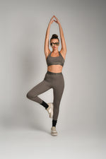 טייץ ארוך בעל חגורת מותן סרט גומי