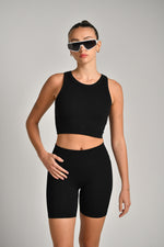 גופיית ספורט בטן סימלס בצבע שחור