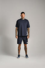 מכנסיים קצרים עם תווית רקומה