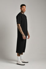 טי שירט אוברסייז עם דפוס בגב