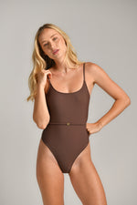 בגד ים שלם BELTED SWIMSUIT לנשים