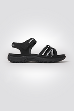 סנדלי נוחות עם סוליה אנטומית בצבע שחור