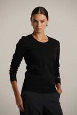 טישירט ארוכה עם צווארון עגול | קנת קול