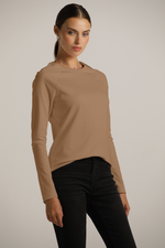 חולצת רגלן ארוכה עם צווארון עגול | קנת קול