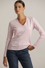 טישרט ארוכה עם צווארון וי | קנת קול