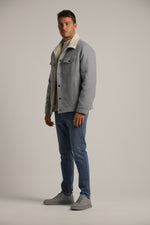 ג'קט טרקר עם בטנה במראה פרווה טבעונית | קנת קול