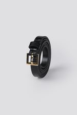 חגורת קרוקודיל דקה בצבע שחור | קנת קול