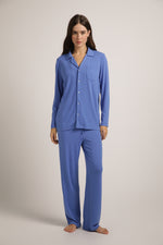 סט פיג'מה ארוך מבד ריב | קנת קול