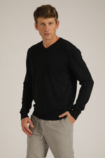 חולצת סריג עם צווארון וי | קנת קול