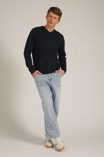 חולצת סריג עם צווארון וי | קנת קול