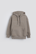 סווטשירט אוברסייז עם כובע קפוצ'ון | קנת קול