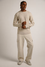 סווטשירט סריג בטקסטורת ריב | קנת קול