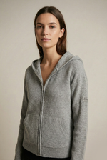 ג'קט ריב סרוג עם קפוצ'ון | קנת קול