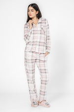 פיג'מה פלאנל כפתורים