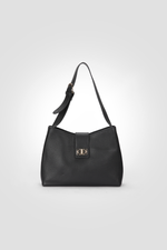 תיק צד עור SOLANGY בצבע שחור