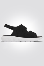 סנדלים לנשים CALZATURA TELA בצבע שחור ולבן